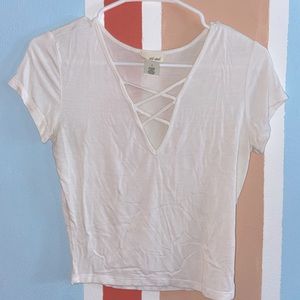 Wet Seal Criss Cross Crop Top